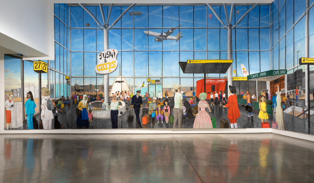 Close-up of Departures, 2023. Photograph: courtesy Flowers Gallery. 
